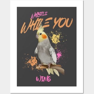 Cute Cockatiel - Whistle While You Wing Posters and Art